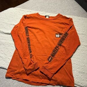 Harley-Davidson Vibrant Orange Long Sleeve Tee